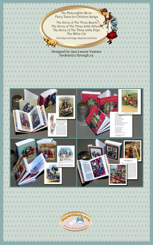 McLoughlin Brothers Children's Books 1:12 dollhouse scale