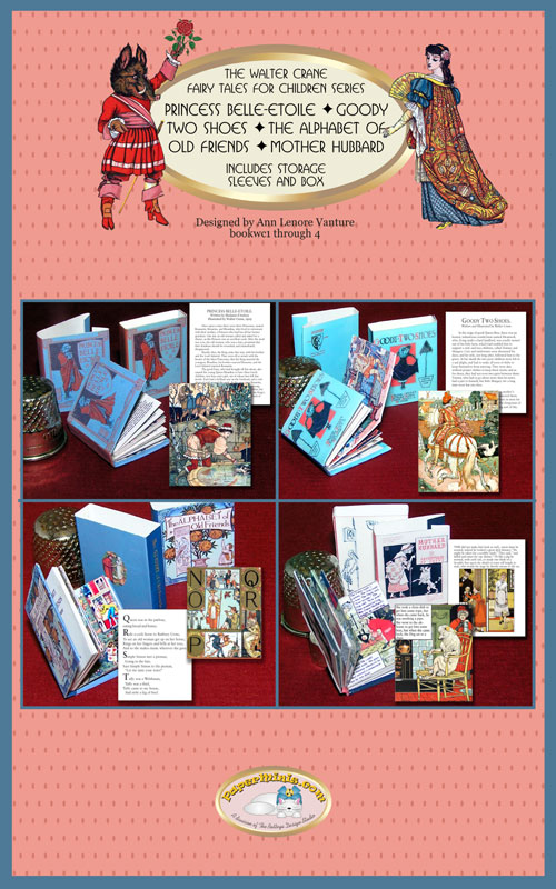 Walter Crane Children's Books 1:12 dollhouse scale