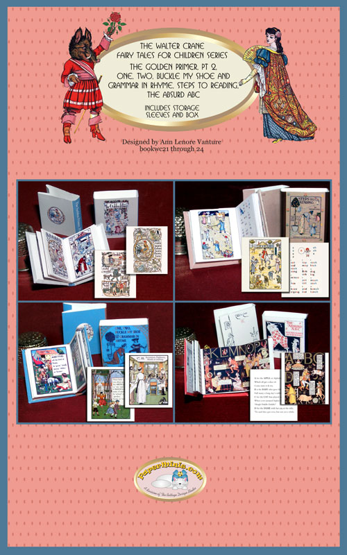 Walter Crane Children's Books 1:12 dollhouse scale