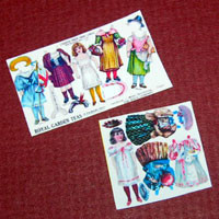 1 inch scale: antique paper dolls