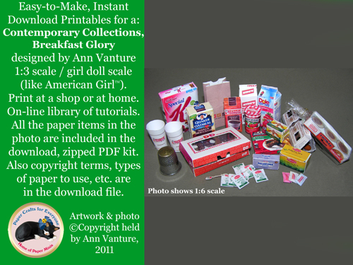 Breakfast Accessories for 1:3 girl doll scale