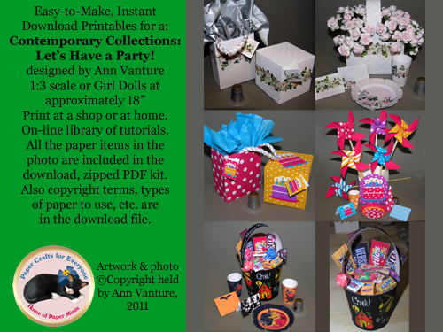 Girl Doll 1:3 scale party table settings