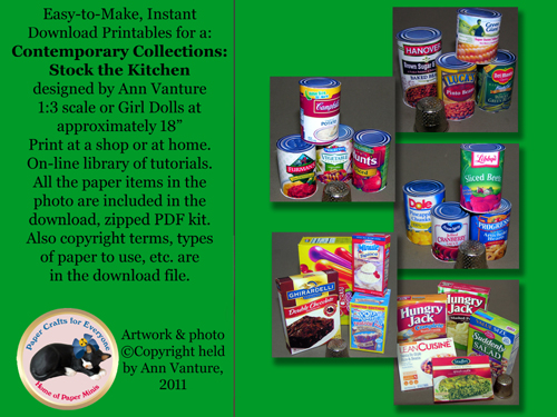 stock the kitchen for 1:3 doll girl scale