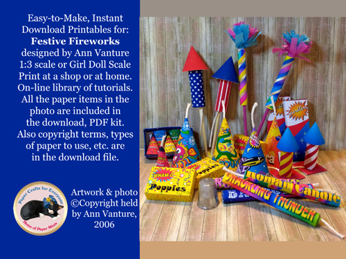 Girl doll scale fireworks