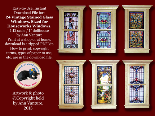 dollhouse stained glass lit up